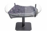 Dark Purple, Amethyst Geode Table - Includes Glass Table Top #212736-6